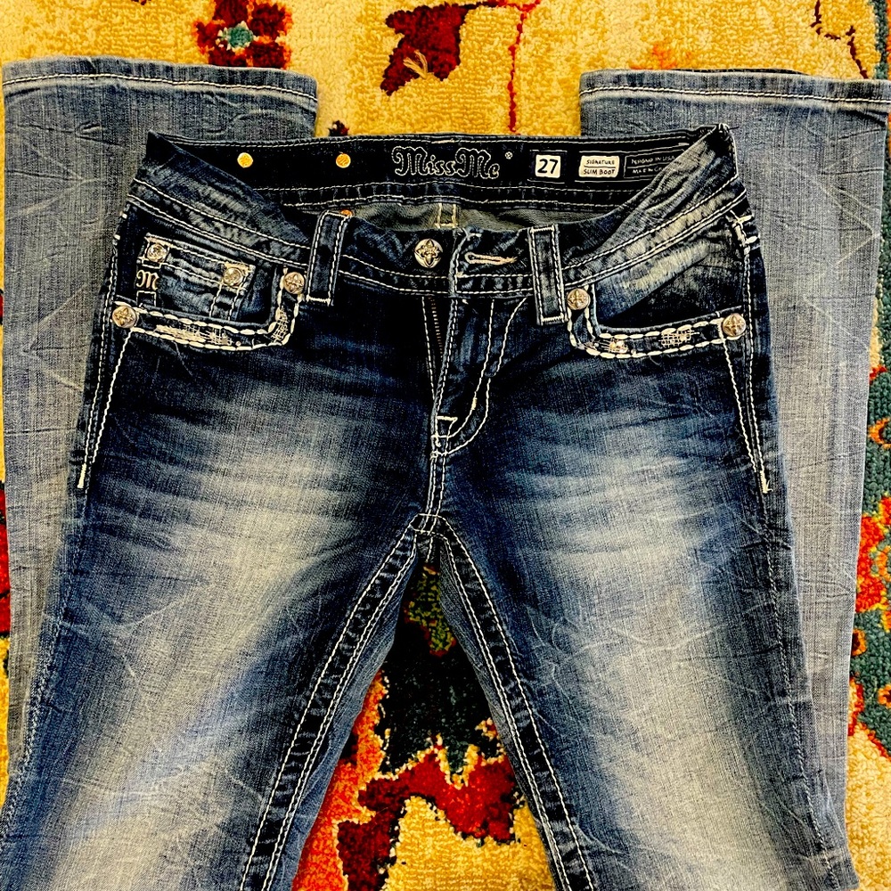 Miss me size 27 slim bootcut jeans